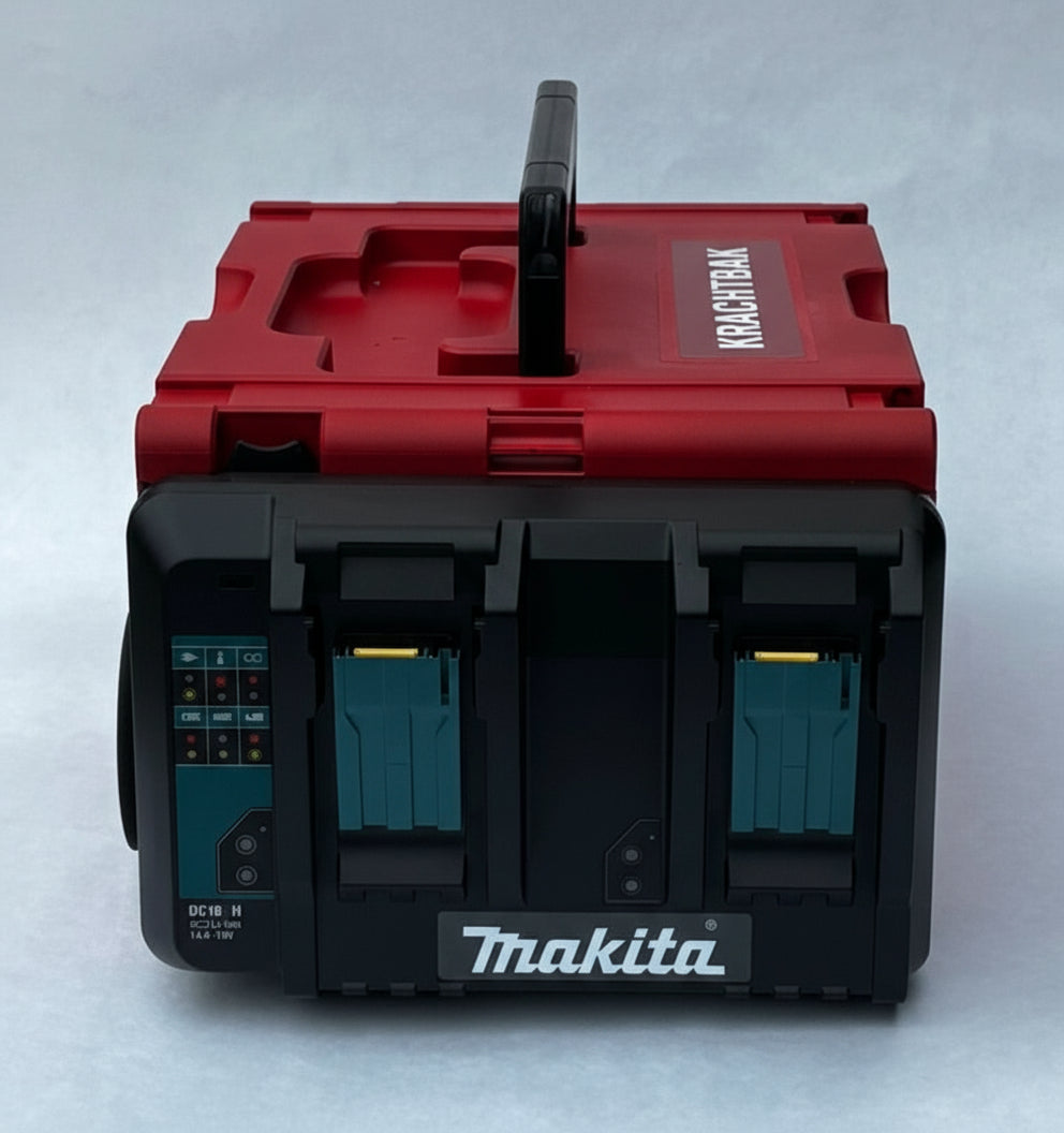 Krachtbak voor Makita 14.4 - 18V Li-Ion Accu Quattro lader